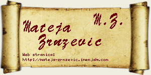 Mateja Zrnzević vizit kartica